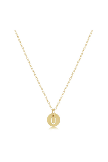 Enewton 16" Necklace Gold - Respect Initial Small Gold Disc