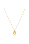 Enewton 16" Necklace Gold - Respect Initial Small Gold Disc
