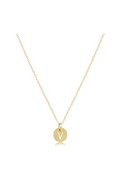 Enewton 16" Necklace Gold - Respect Initial Small Gold Disc