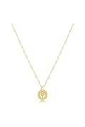 Enewton 16" Necklace Gold - Respect Initial Small Gold Disc