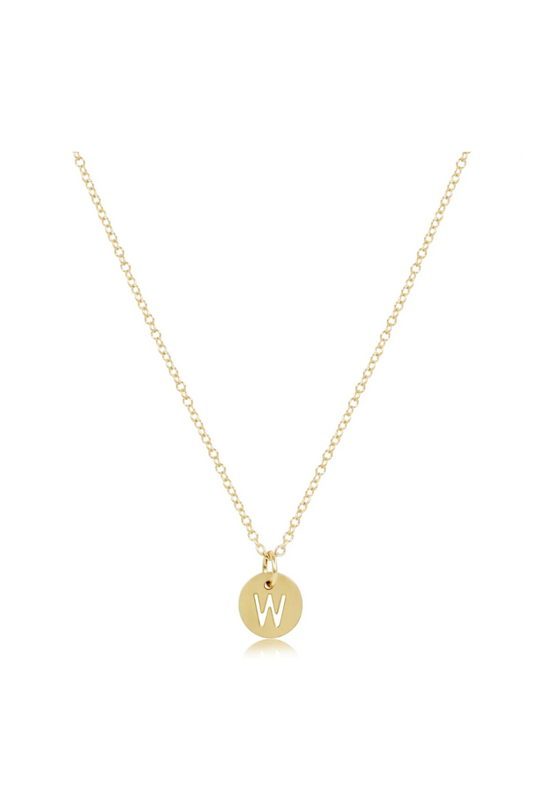 Enewton 16" Necklace Gold - Respect Initial Small Gold Disc
