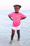 Watermelon Pink Youth Shortsleeve Seaside Tee