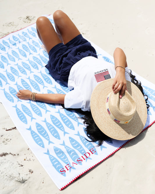 Weezie Aegean Tide Seaside Beach Towel 30A The Seaside Style