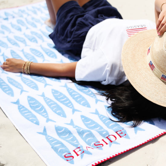 Weezie Aegean Tide Seaside Beach Towel 30A The Seaside Style