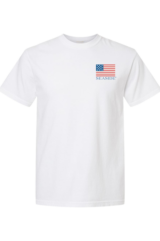 2025 White Seaside Fourth of July Tee
