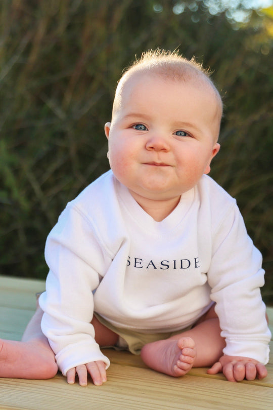 White Toddler Seaside Sweatshirt