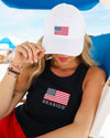 White American Flag Embroidered Hat Seaside Florida 30A The Seaside Style