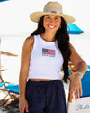White American Flag Seaside Tank