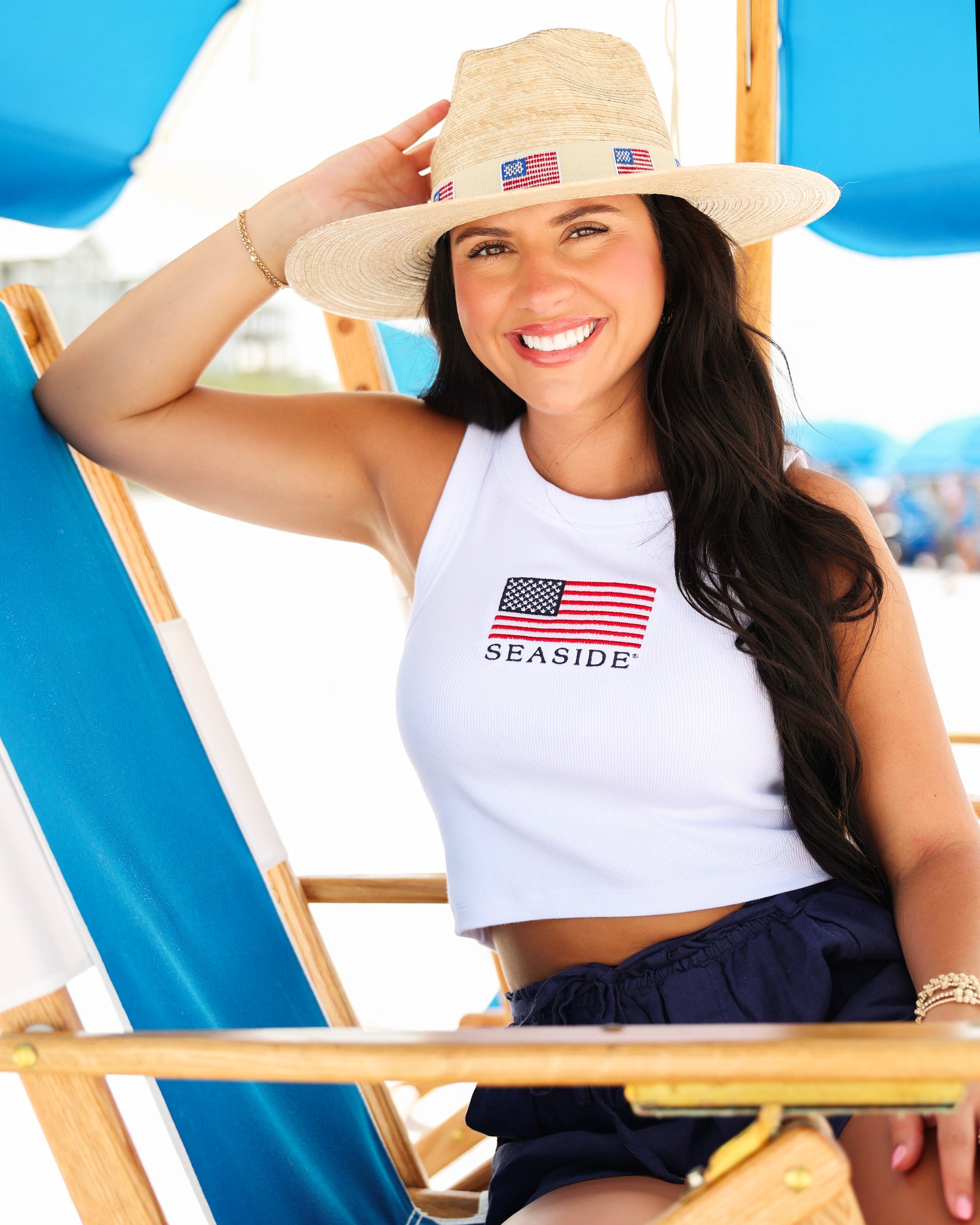 White American Flag Seaside Tank 30A The Seaside Style