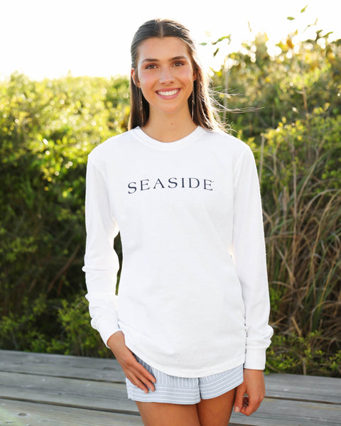 White Longsleeve Unisex Seaside Tee – The Seaside Style