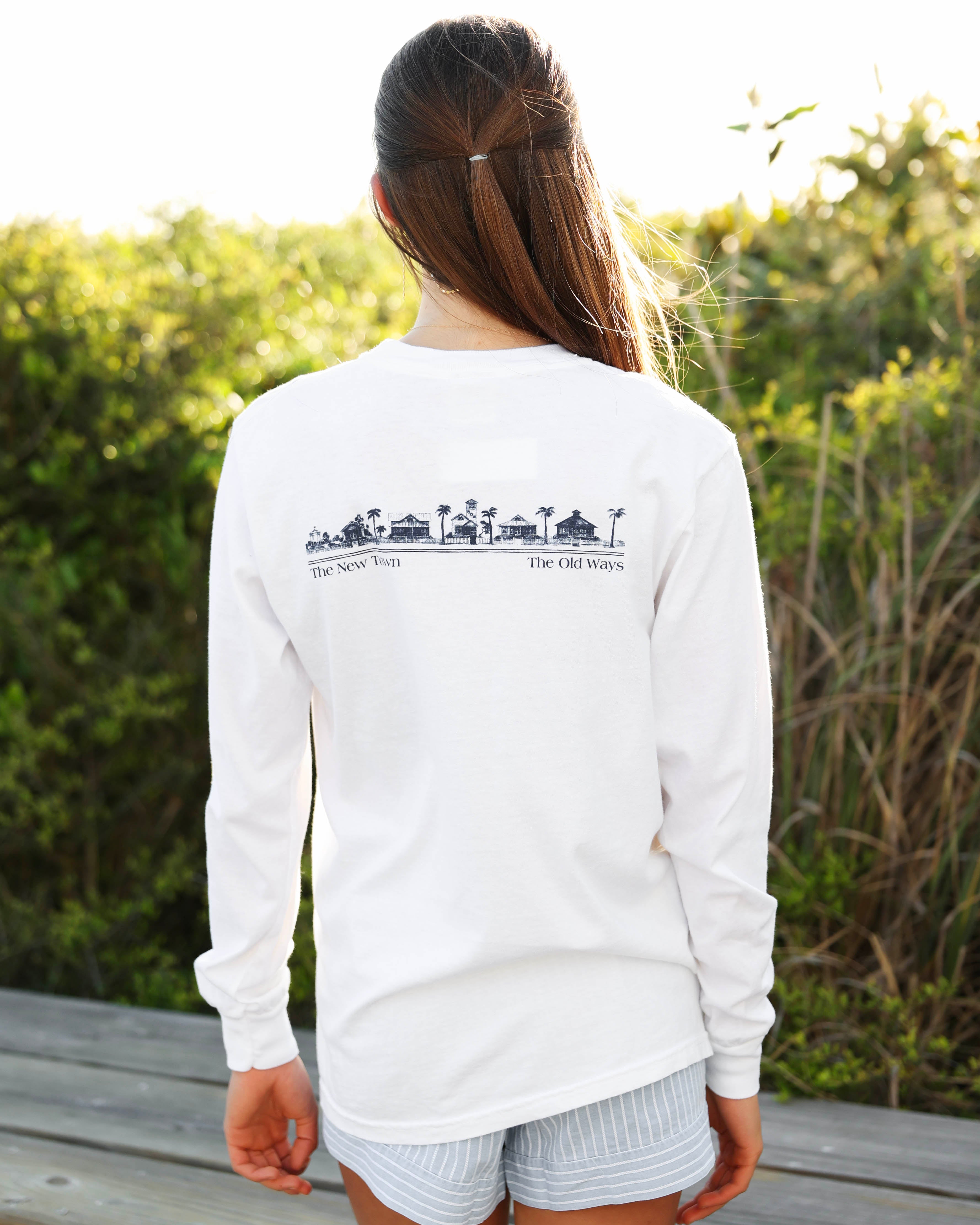 White Longsleeve Unisex Seaside Tee – The Seaside Style
