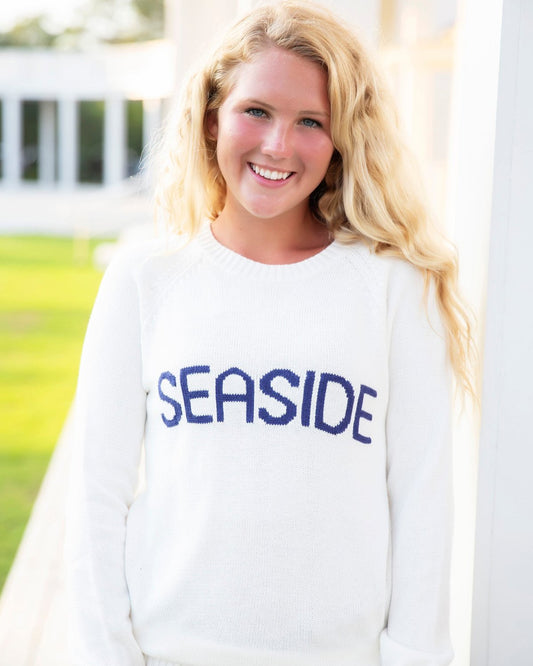 White Seaside Knit Sweater