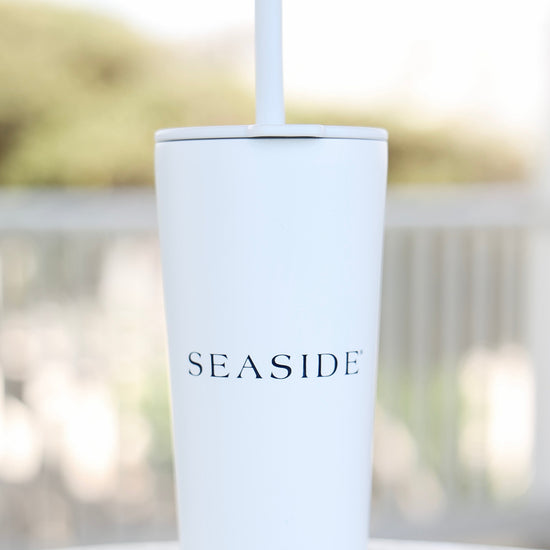 White Seaside Straw Tumbler Seaside Florida 30A The Seaside Style