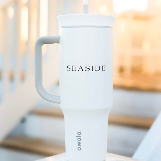 White Seaside 40 oz Tumbler