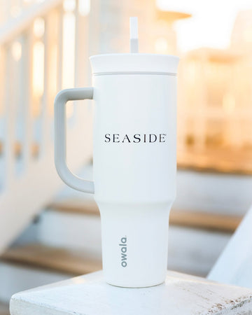 White Seaside 40 oz Tumbler