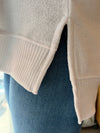 Side Slit Detail on the White Sunset Pullover