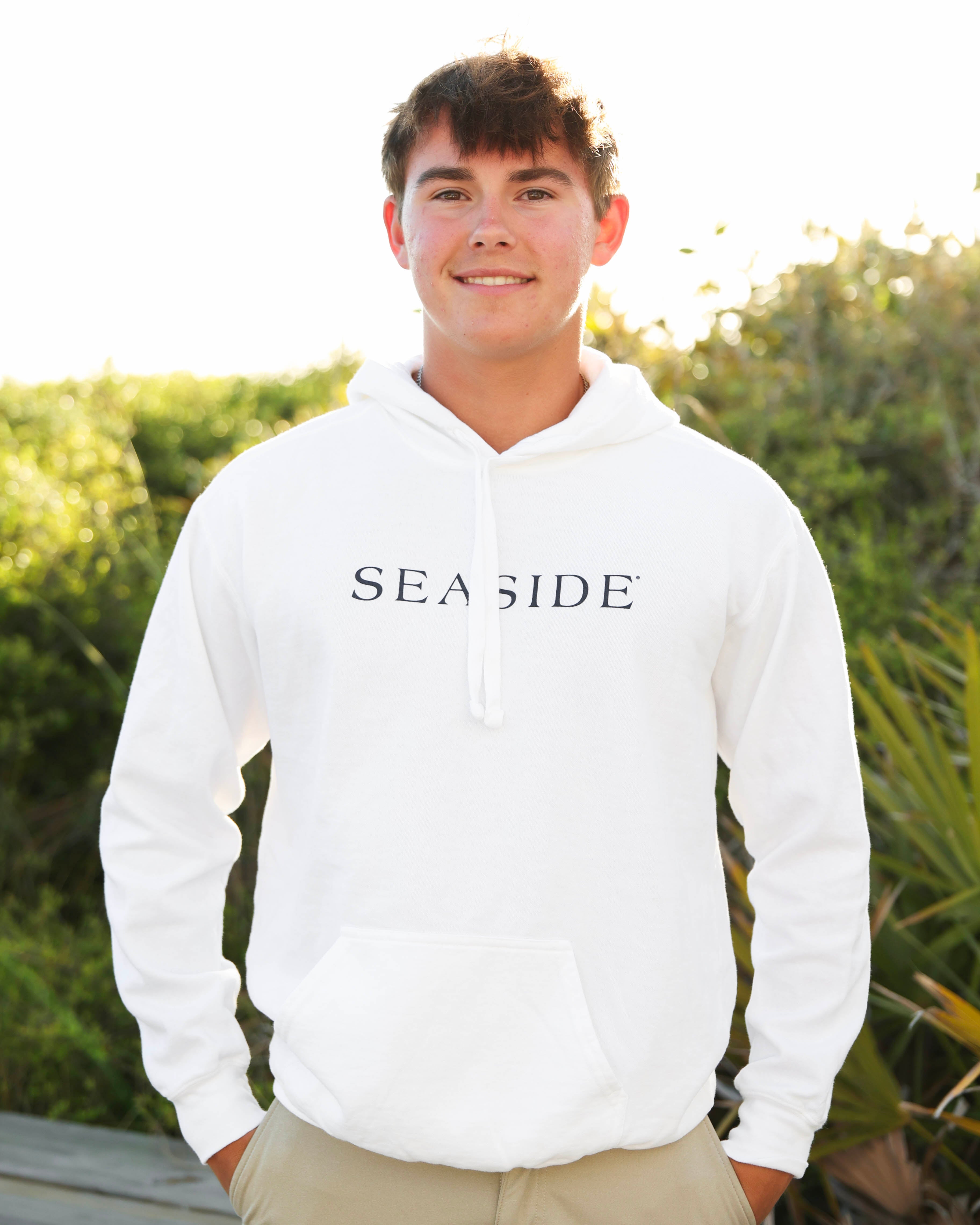 White Unisex Seaside Pullover Hoodie – The Seaside Style