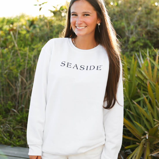 White Unisex Seaside Sweatshirt 30A Florida The Seaside Style