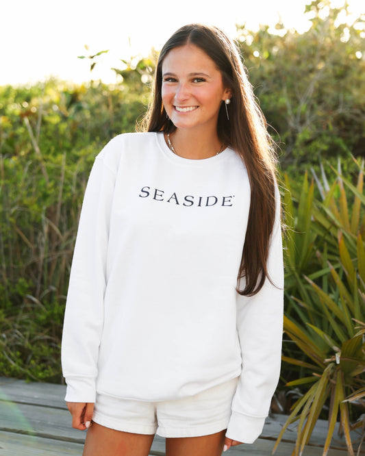 White Unisex Seaside Sweatshirt 30A Florida The Seaside Style