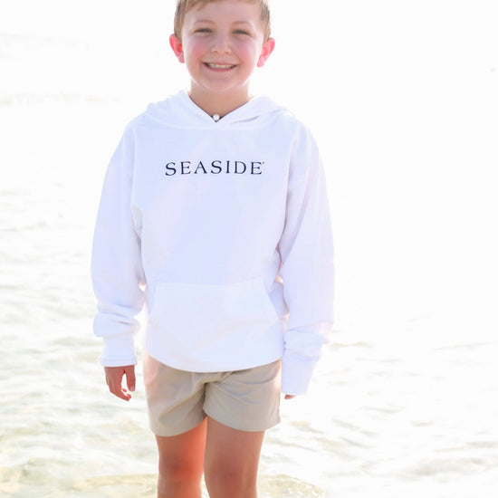 White Youth Seaside Pullover Hoodie