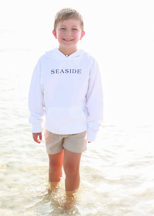 White Youth Seaside Pullover Hoodie