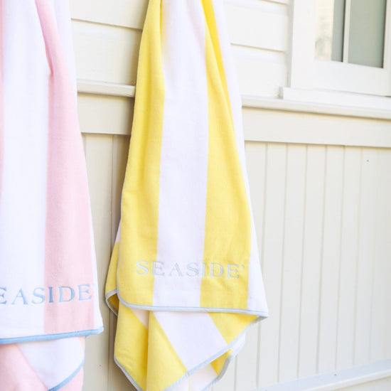 Yellow Stripe Weezie Seaside Florida Beach Towel The Seaside Style