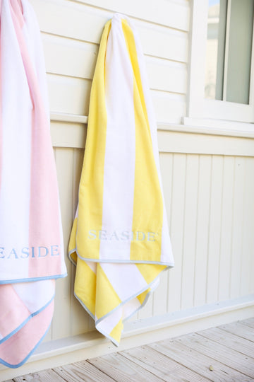 Yellow Stripe Weezie Seaside Florida Beach Towel The Seaside Style