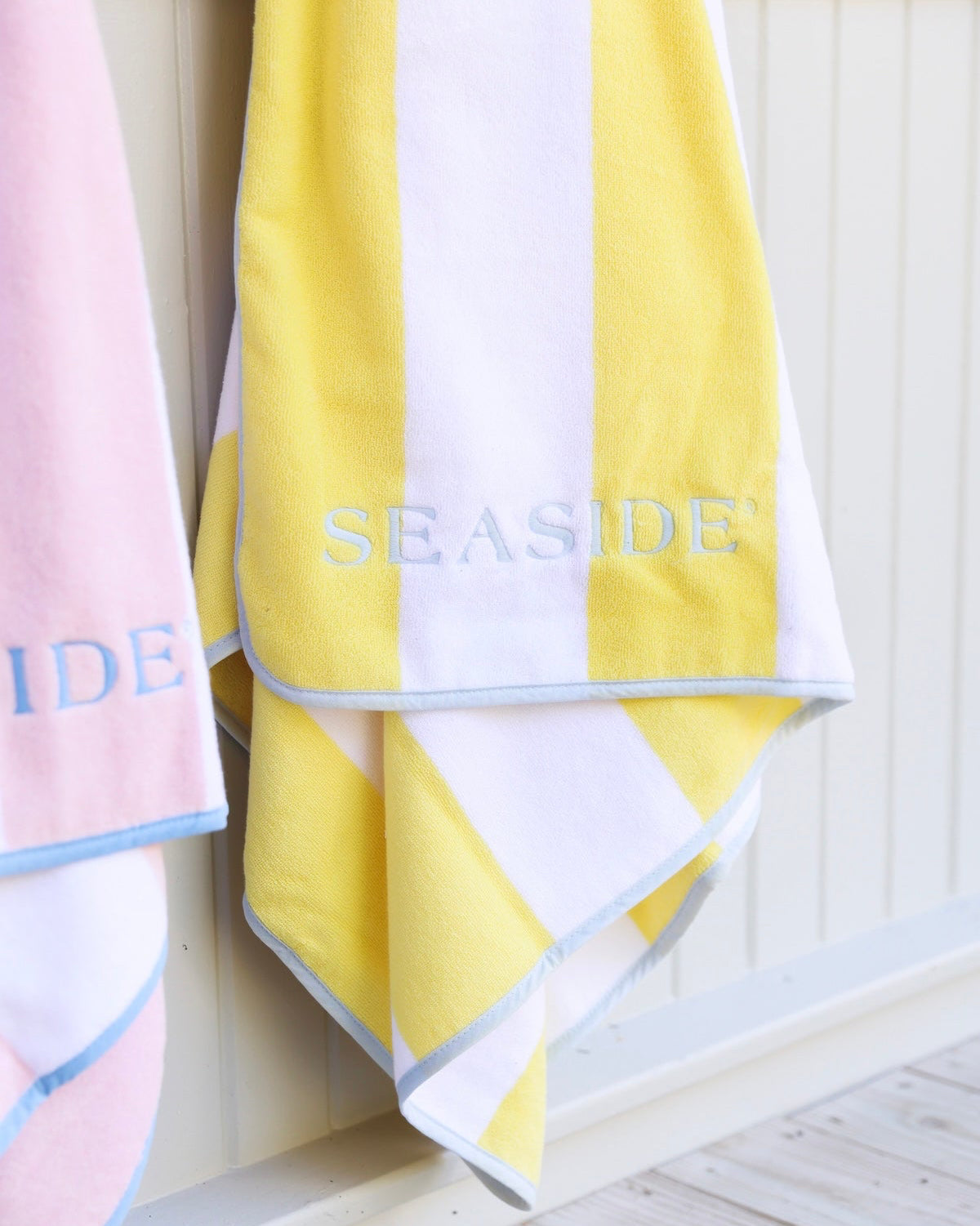 Weezie Yellow Stripe Seaside Beach Towel