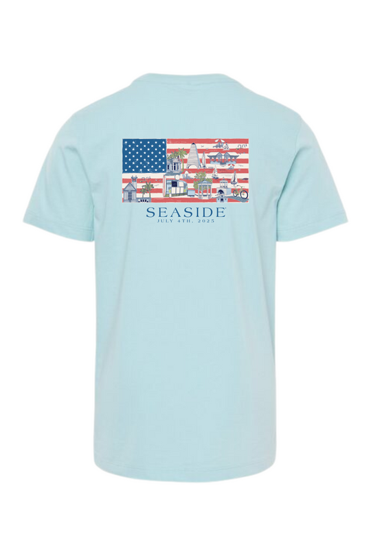 2025 Youth Chambray Seaside Fourth of July Tee