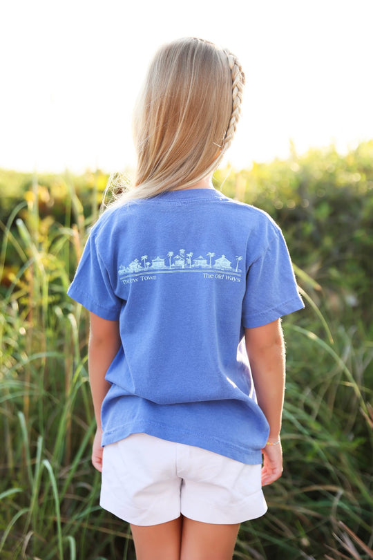 Youth Florida Blue Seaside Short Sleeve Tee back