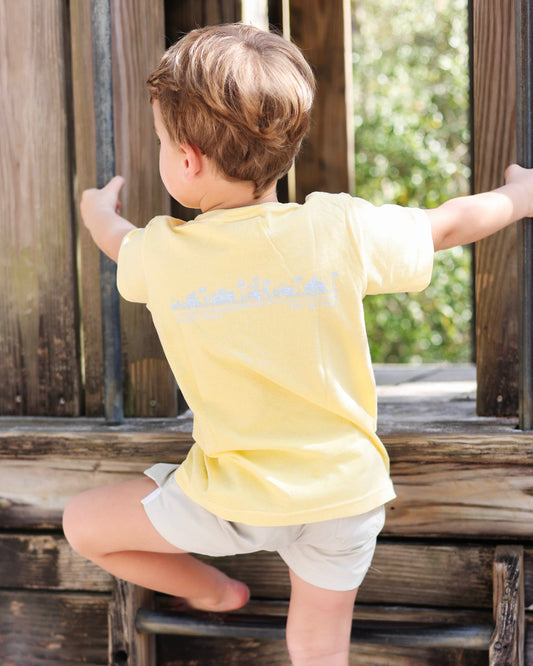 Youth Butter Yellow Shortsleeve Seaside Tee 30a