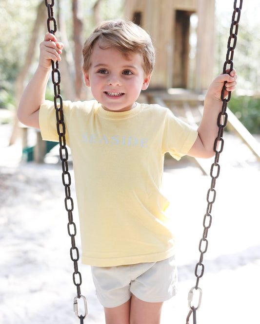 Youth Butter Yellow Shortsleeve Seaside Tee 30a