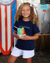 Youth Navy Blue Colors of Seaside Rainbow Tee