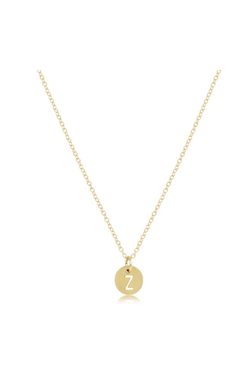 Enewton 16" Necklace Gold - Respect Initial Small Gold Disc