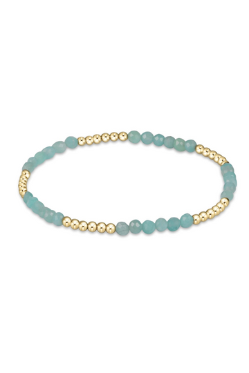Blissful Pattern 2.5mm Bead Bracelet - Amazonite