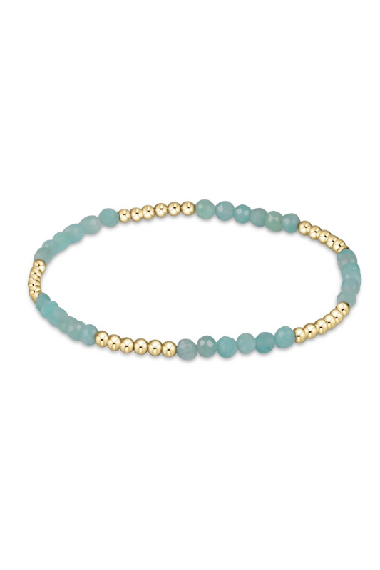 Blissful Pattern 2.5mm Bead Bracelet - Amazonite