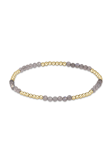 Blissful Pattern 2.5mm Bead Bracelet - Labradorite