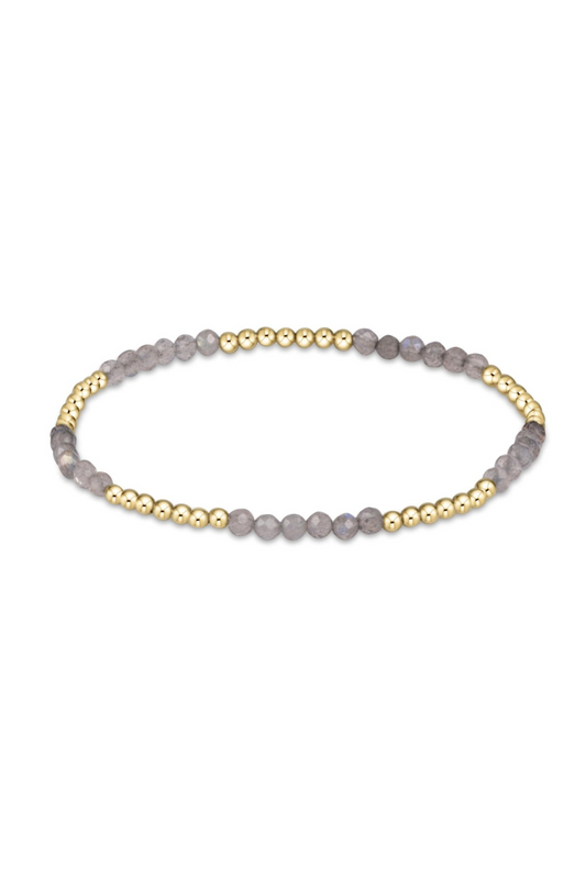 Blissful Pattern 2.5mm Bead Bracelet - Labradorite