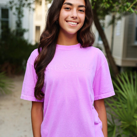 Bright Berry Unisex Seaside Tee Purple Monochrome 