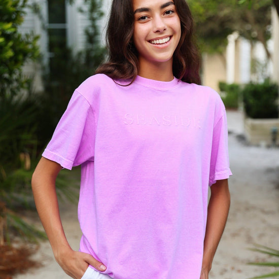 Bright Berry Unisex Seaside Tee Monochrome Purple