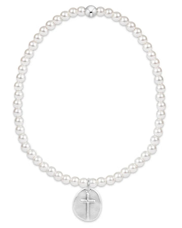 Enewton Classic Pearl 3mm Bead Bracelet - Inspire Small Sterling Charm