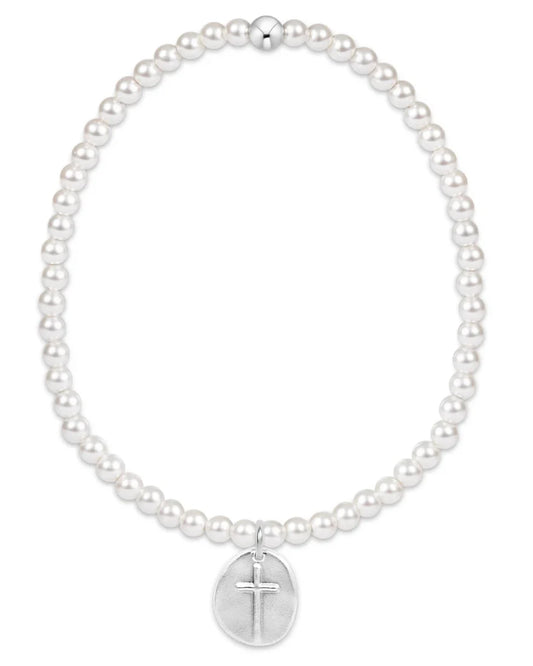 Enewton Classic Pearl 3mm Bead Bracelet - Inspire Small Sterling Charm