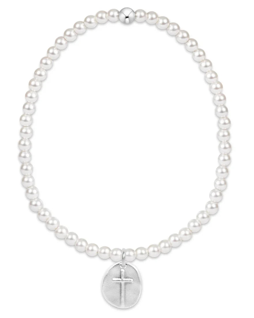 Enewton Classic Pearl 3mm Bead Bracelet - Inspire Small Sterling Charm