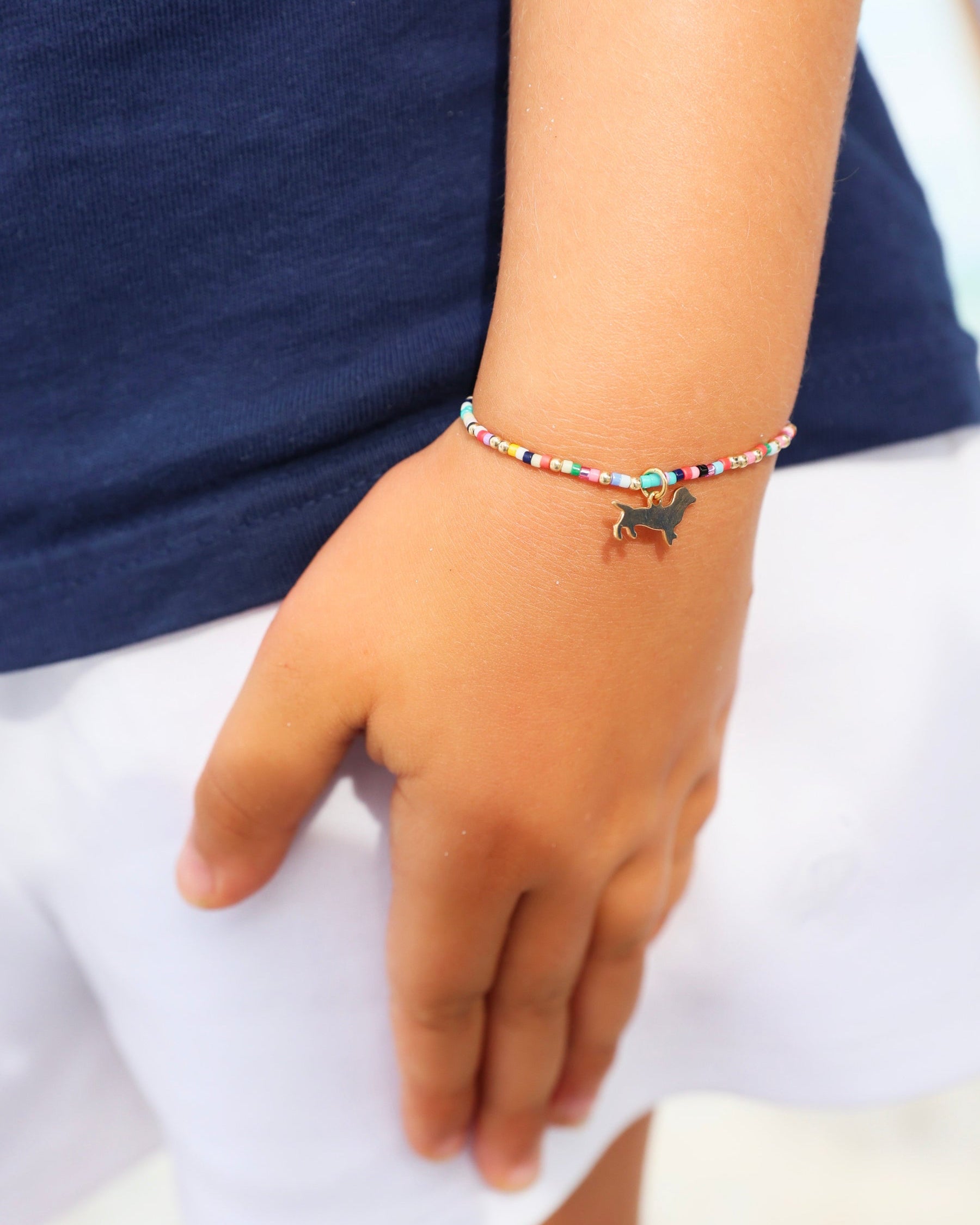 girl enewton bracelet hot mess colorful bud dachshund charm