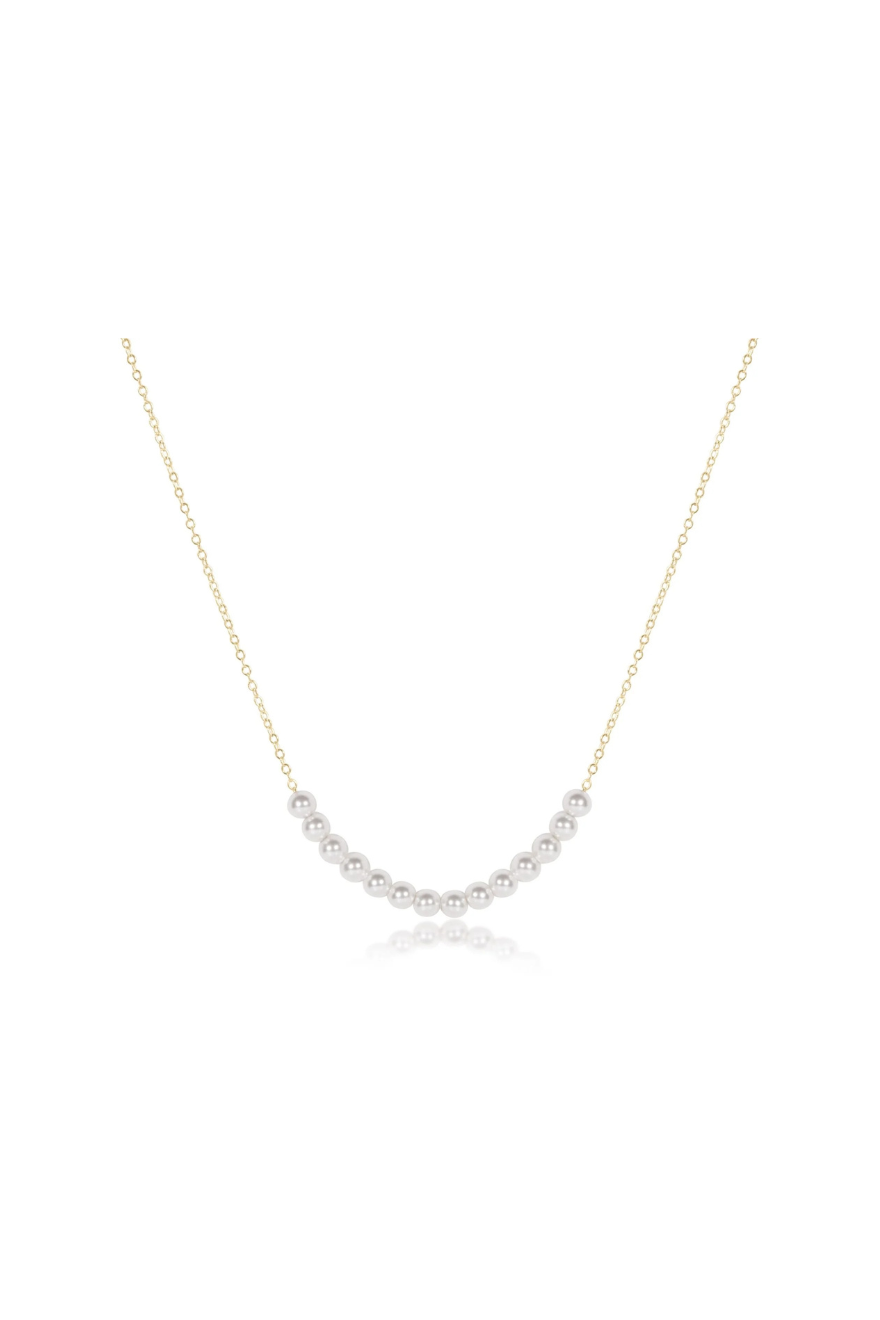 enewton 16" BEADED BLISS 4MM PEARL Gold necklace