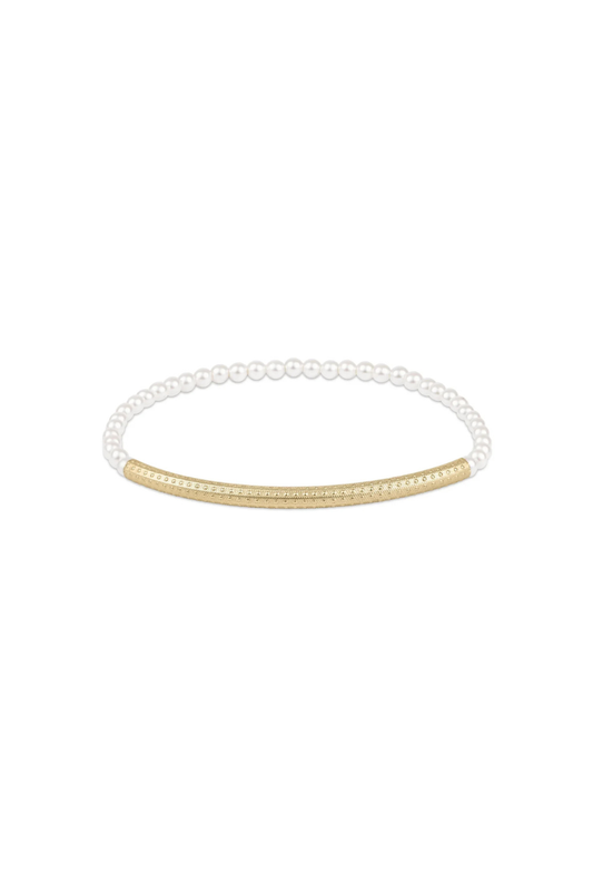 Enewton Bliss Bar Textured Pearl 3mm Bracelet