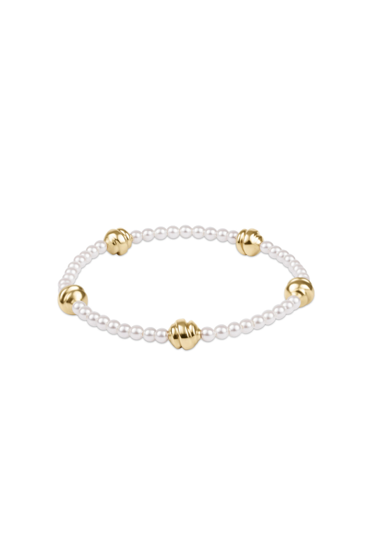 Enewton Admire Small Gold 3mm Pearl Bracelet