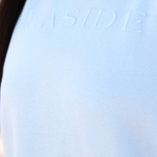 seaside chambray mockneck sweatshirt seaside florida 30a the seaside style
