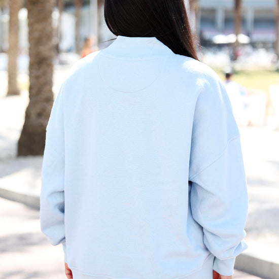 seaside chambray mockneck sweatshirt 30a seaside florida the seqaside style