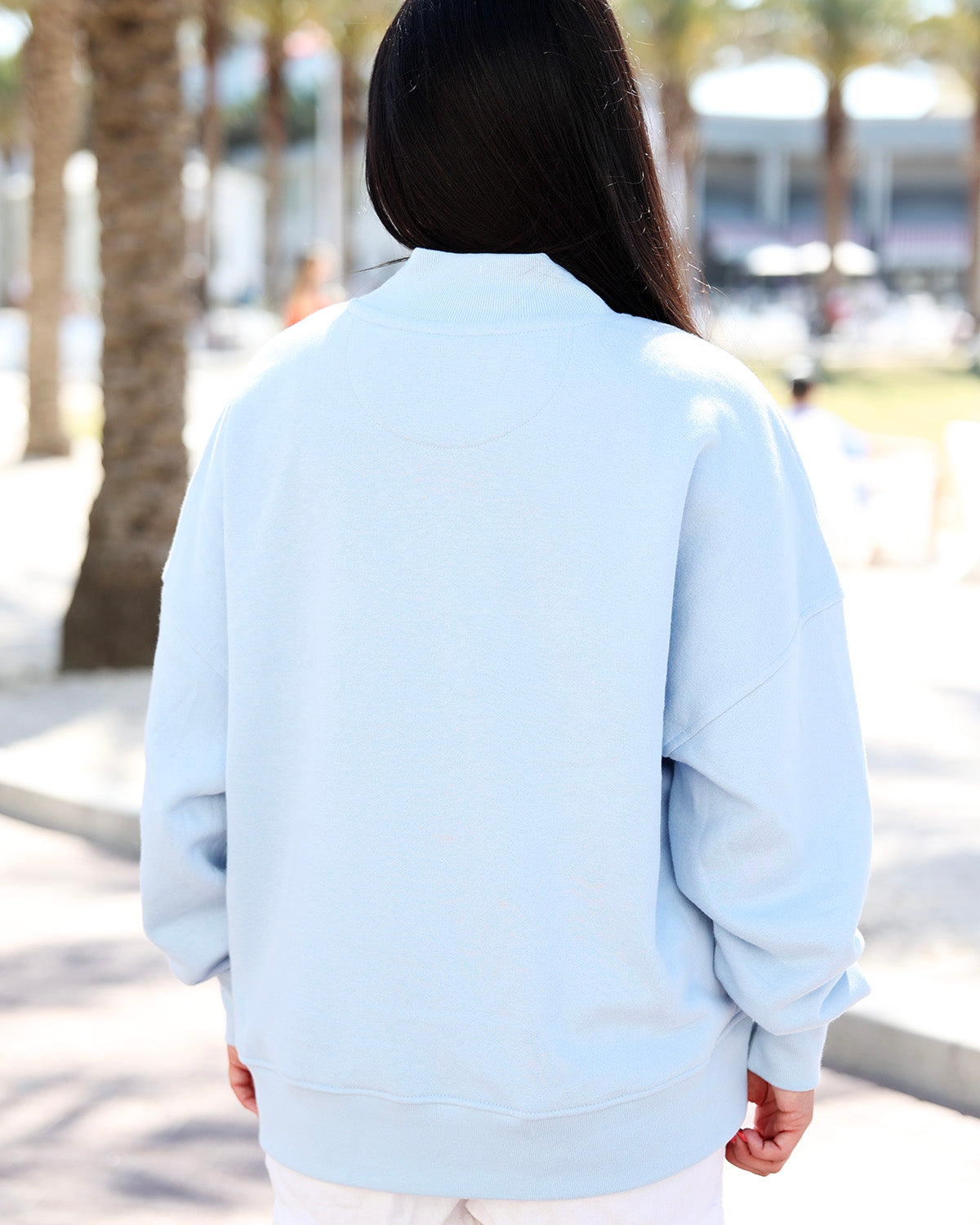 seaside chambray mockneck sweatshirt 30a seaside florida the seqaside style